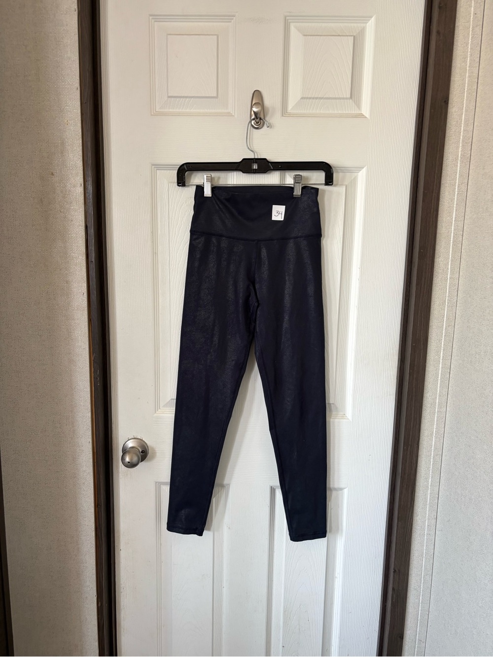 High-Waist Navy Blue Leggings